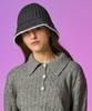 KOLEAT Grobstrick Unifarben Colorblock Winter Fischerhut [Grau]