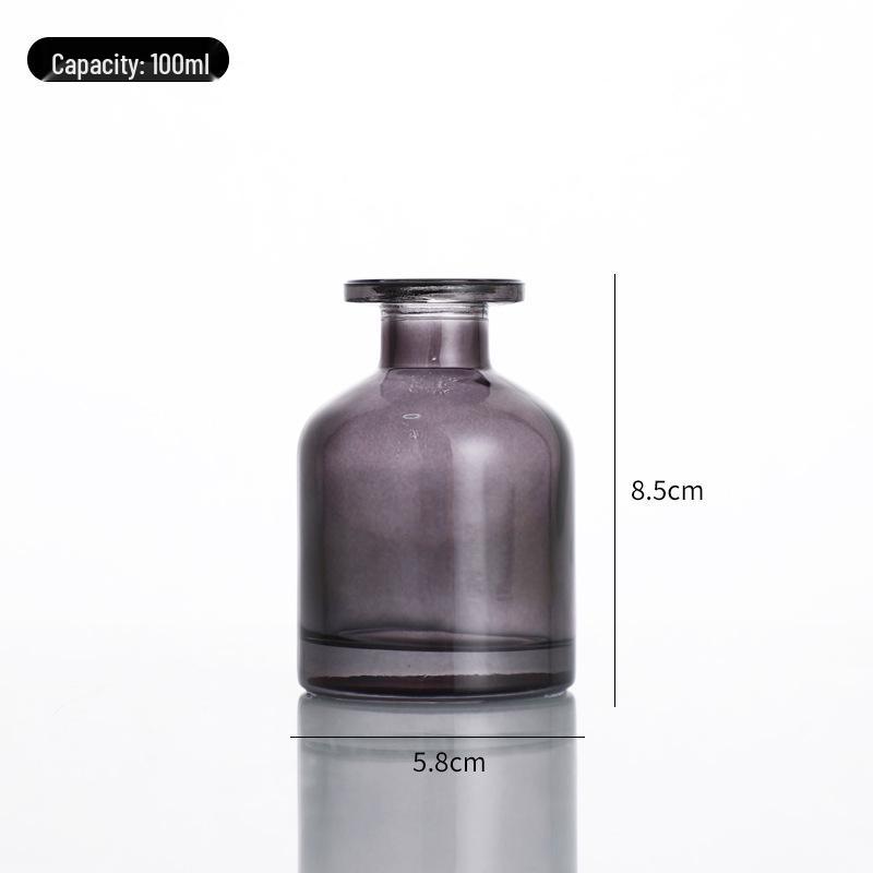 Hot Selling 100ml Large Belly Colored Glass Aroma Diffuser Bottle - Transparent or Frosted