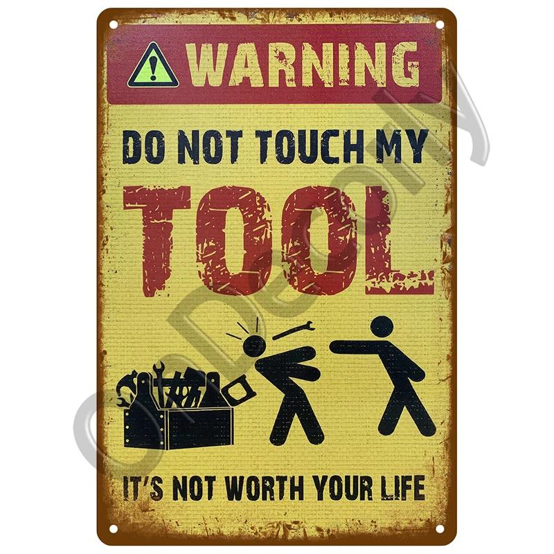 Bar Warning CCTV Tin Signs Vintage Metal Sign Poster Plate Wall Decor Art For Garage Cafe Plaque Notice 24 Hour Security Camera