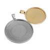 20/35/40mm Stainless Steel Pendant Cabochon Cameo Base Tray Bezel Blank Fit Cabochons Jewelry Making Supplies Wholesale