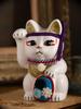 Lyckokatt Kabuki Sukeroku Högerhandskatt Lyckobringande Feng Shui-figur Offerlåda Vit (M-STORLEK Vit) upphöjd/Keramik_lyckobringande Maneki-neko (suke_M