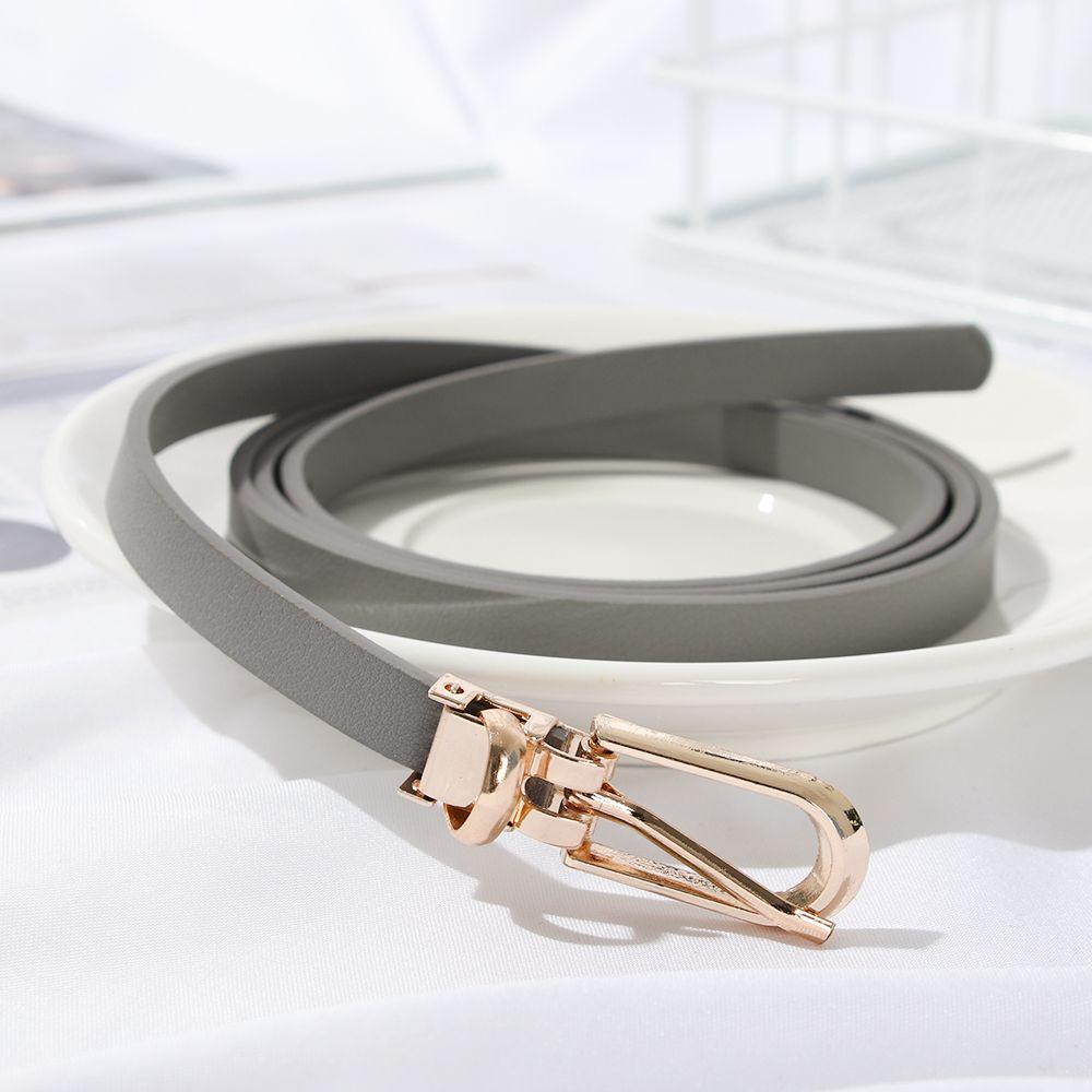 Girls Sweater Candy Color Dress Strap Thin Skinny Waistband Faux Leather Belts Adjustable Belt