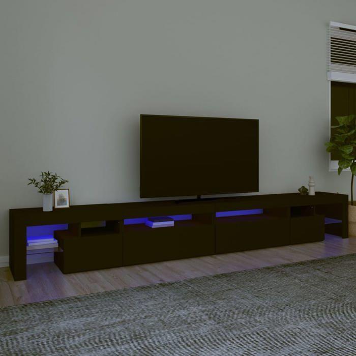 VidaXL TV Stand with LED Lights Entertainment Center Storage Media Unit Living Room Furniture Home 3152803