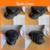 Dark Street Style Pu Flat Top Cap With Water Resistant Function For Punk Girls