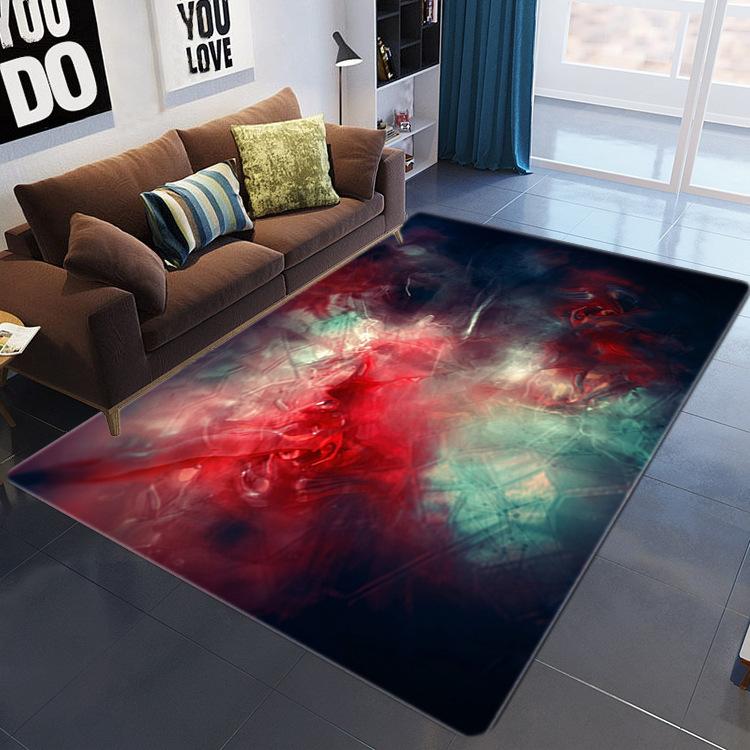 Nordic Style Carpet New Chinese Modern Simple Living Room Bedroom Full Of Non-Slip Carpet 3D Floor Mat