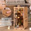 CRESYMME Miniature House Dollhouse Book Nook Kit Wooden DIY 3D Hobby Handmade (Cat Waiting Alley)
