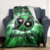 Name Custom Hannover 96 Logo Print Flannel Blanket High Quality Warm Comfortable Cover for All Seasons Perfect for Gifts Home Decor