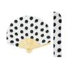 Onishi Kensei Seihan Folding Fan x Folding Fan Case Gift White Dot Set, Pattern, "Ripple" SGF27-A01