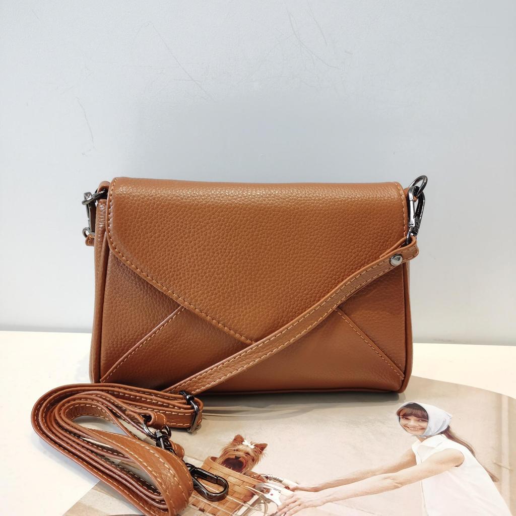 2025 Retro Cowhide Boston Barrel Bag - Women's Large Capacity Single Shoulder & Crossbody Flap Bag