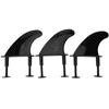 3Pcs Portable Plastic Surfboard Surf Fin Surfing Accessory Replacement BlackBlack 14.5x20x2.5cm 5.7x7.9x0.98in