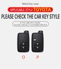 Zinc Alloy Leather Car Remote Key Case Holder Shell For Toyota Aqua RAV4 Land Cruiser Camry Prado Corolla Prius Keyless Keychain