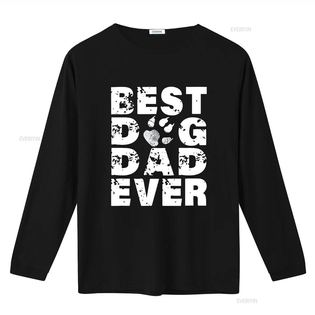 Best Dog Dad Ever T Shirt Father vintage Washed Versatile Stretched Slightly homme Top For Everyday Wear streetwear Stylish