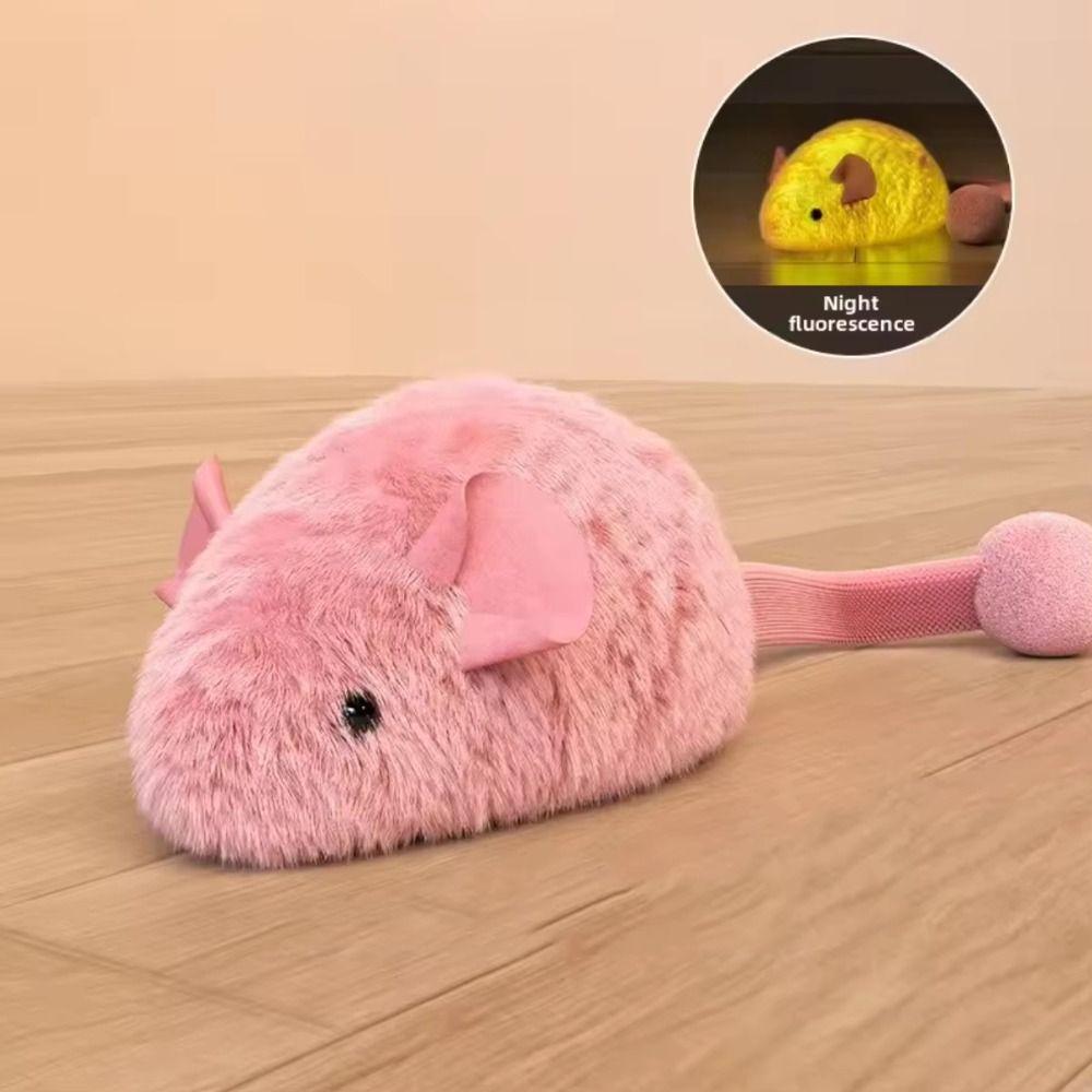 Simulation Mouse Interactive Mouse Cat Toys Automatic Chirping Bite Resistance Interactive Cat Toy Relieve Boredom Soft