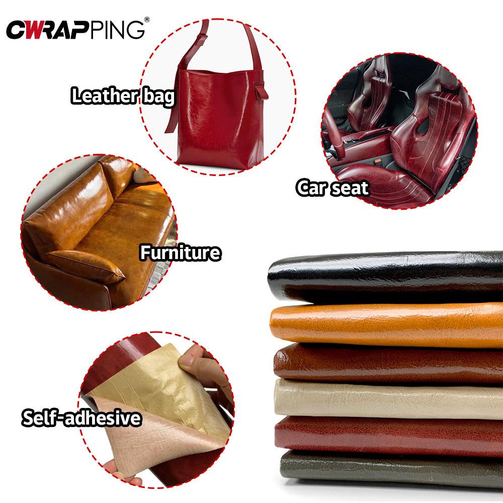 Own Adhesive PU Leather Creative Oil Wax Leather Repair Sticker for Car Interior Decal Sofa Bed Renovation and Restoration Tool