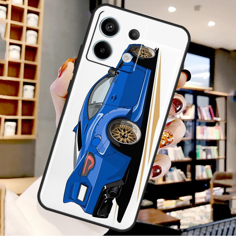 Cartoon car JDM For Xiaomi Redmi Note 14 Pro 9 10 11 12 13 15 Pro Plus Case For Redmi 15 15C 13C 12C 10C 14C Redmi 13 4G