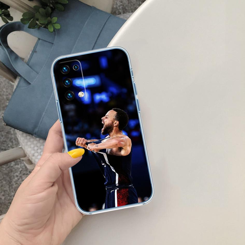 C-Curry Basketball Star Transparent Phone Case for Motorola Moto G7 G8 G9 G84 G85 G73 G24 G15 Z2 Play Power Plus