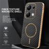 Phone Case For Xiaomi Redmi Note 13 Pro 4G/14S 4G/Poco M6 Pro 4G Carbon Fiber Textured Electroplated TPU Back Cover