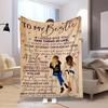 A Cozy Flannel Blanket for Best Friends, Featuring a Heartfelt Sisterhood Illustration and Touching Text Design. This Warm Gift