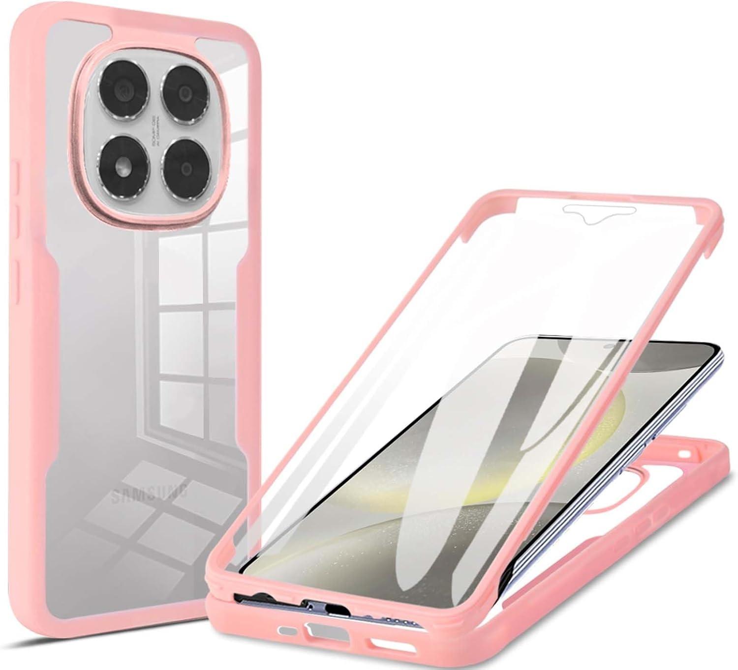 

Противоударный чехол с полной защитой корпуса для Xiaomi Redmi Note 14 Pro+ Plus 14 Pro 5G Защитная накладка Прозрачный Fundas Coque Capa Redmi Note 14 Pro 5G розовый