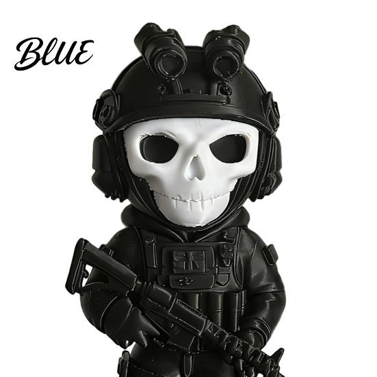 Modern Office Desk Accessory 3D Printed Skeleton Figurine Funny Soldier Statue with Study Room Display Piece Weapon Collectible Ornament for