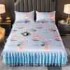 Bedroom Flat Sheets Bed Printed Fashion Modern Queen King Size Washed Cotton Comfortable Bedding Mattress Cover Bedspread