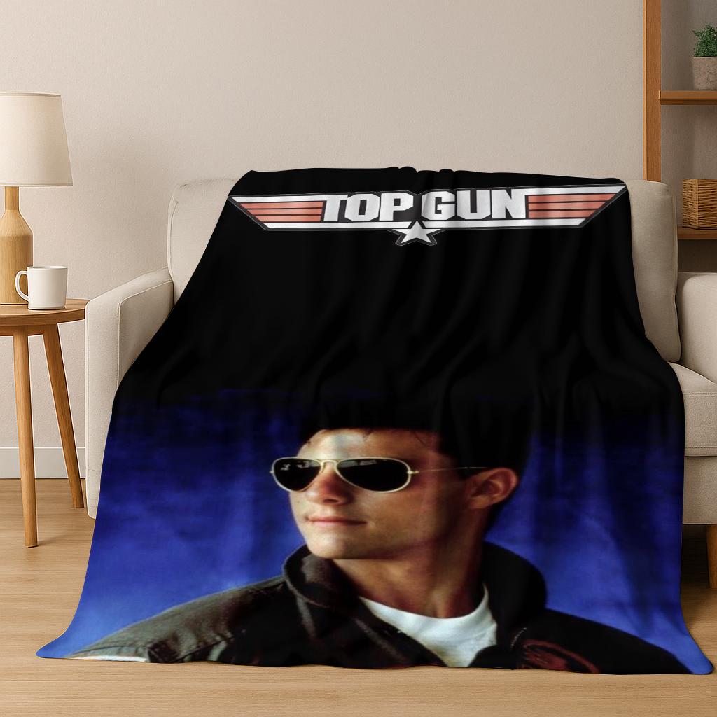 2026 Top Gun Tom Cruise Fighter Sign Art Flannel Blanket,Cozy Soft Throw Blanket for Home Bedroom Bed Sofa Picnic Office Cover 75x90cm