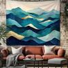Abstract Blue Mountain Tapestry
