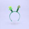 Adult Irish Shamrock Hairband with Shinning Sequins Glitter Powder Saint Patricks Day Headband Carnivals Hair Hoop