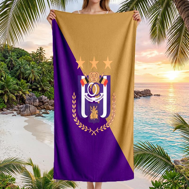 Anderlecht FC Druck Schnelltrocknendes Strandtuch Mikrofaser Saugfähig Tragbares Reise-Schwimmtuch