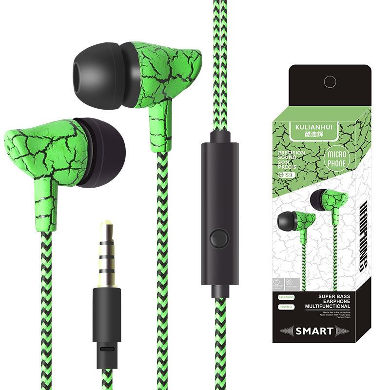 In-Ear Kabelgebundenes Headset mit Mikrofon 3,5 mm Stereo-Stecker Mode Geflochtenes Kabel Riss