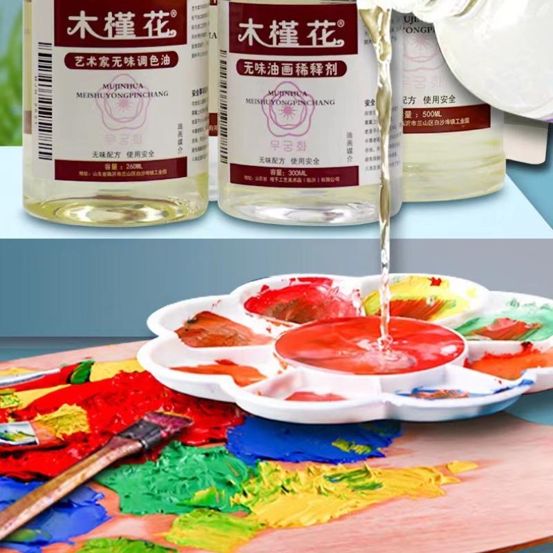 250/500ML Large Bottle of Oil Painting Turpentine Odorless Beginners Oil Painting Pigment Cleaning Thinner