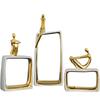 Modern Electroplated Ceramic Figure Statue Living Room Ornament Crafts Shaped Openwork Abstract Gold Sculpture Decoration