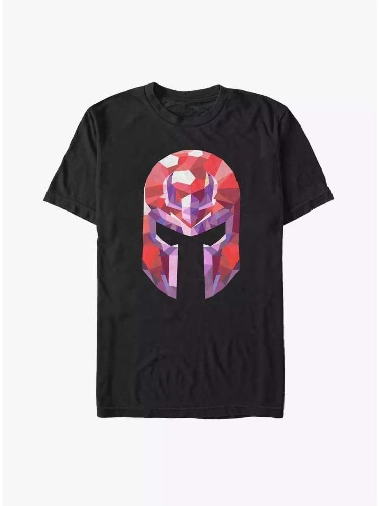 Marvel 2026 new XUnisex geometric magnetic helmet comic cover print Unisexs and WOMENs shortsleeved casual Tshirt S