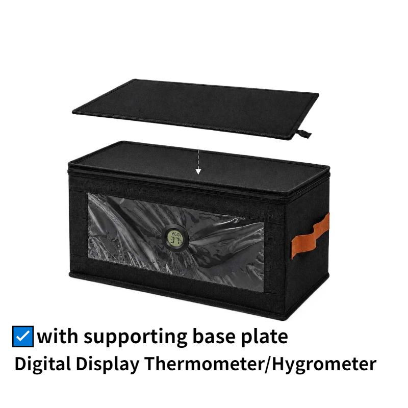 3D Printer Filament Storage Box Non Woven Foldable Organizer With Hygrometer Clear Window For Home Office 3D Printing Workspace