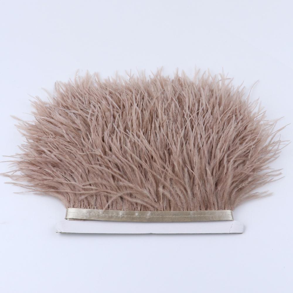 1Meter Colorful Real Ostrich Feather Trims Ribbon 8-10cm White Plumes for Party Dress Clothing Decoration Sewing Feathers Crafts