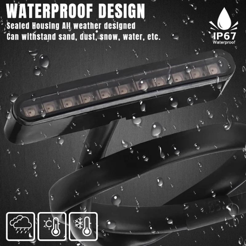 Motorcycle Mini Tail Light 5/11LED Motorbike Rear Brake Lamp Stop Warning Lamp For Scooter ATV Cafe Racer Bobber Kawasaki