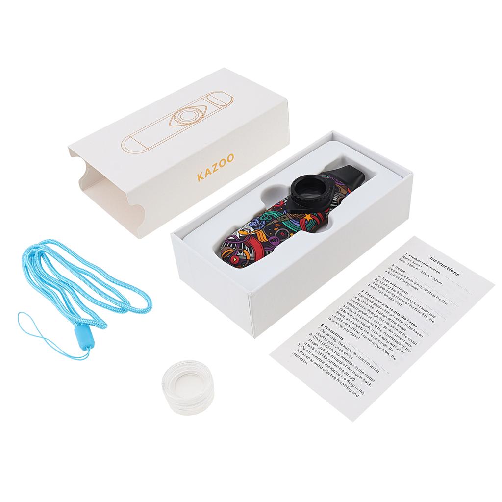 Professional Adjustable Tone Kazoo 5 Membranes Lanyard All Ages Unique Gifts Great Sound