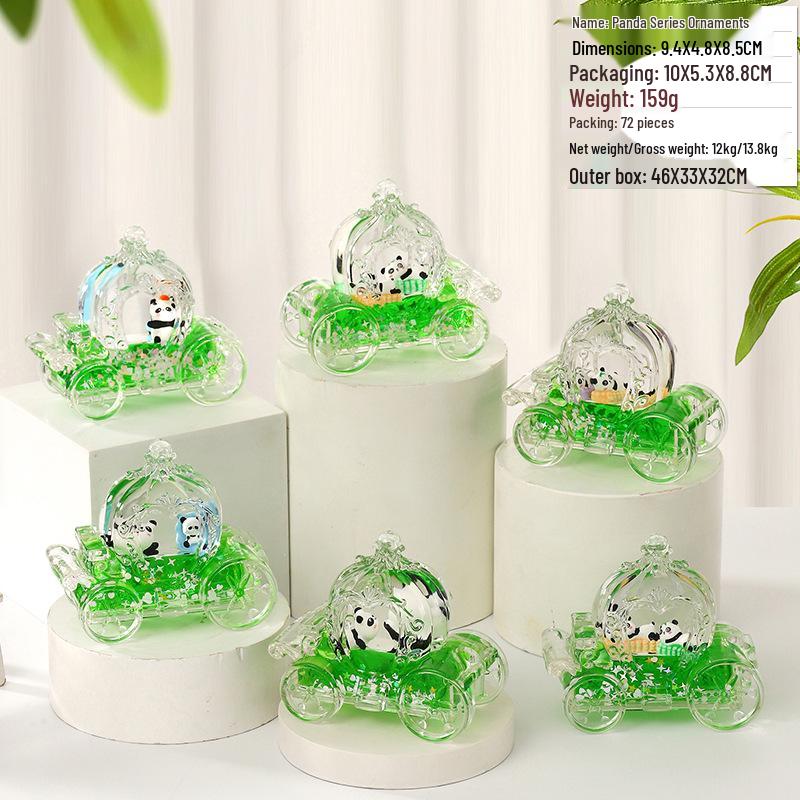 Panda Glitter Liquid Motion Hourglass - Decompression Toy & Acrylic Decoration Gift