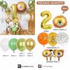 12-inch Animal Print Lion & Tiger Foil Balloons for First Birthday Décor