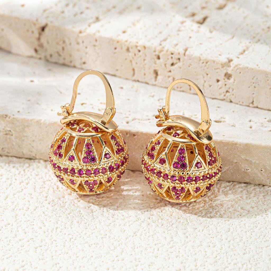 Retro Colorful Court Style Earrings - Light Luxury & Elegant Design