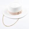 Sommerstrohhüte für Damen mit Bandverzierung Elegante Damen-Partyhut Reise Strand Sonnenschutz Chapeau Femme