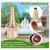 A20F-8 PCS 1/2 Inch Brass DN15 Fountain Nozzle Water Fountain Spraying Adjustable Direction Jet Fountain Heads