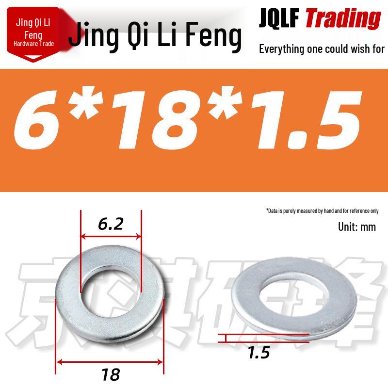 4.8 Grade Galvanized Flat Washer, M3-M14, Thickened Iron Gasket