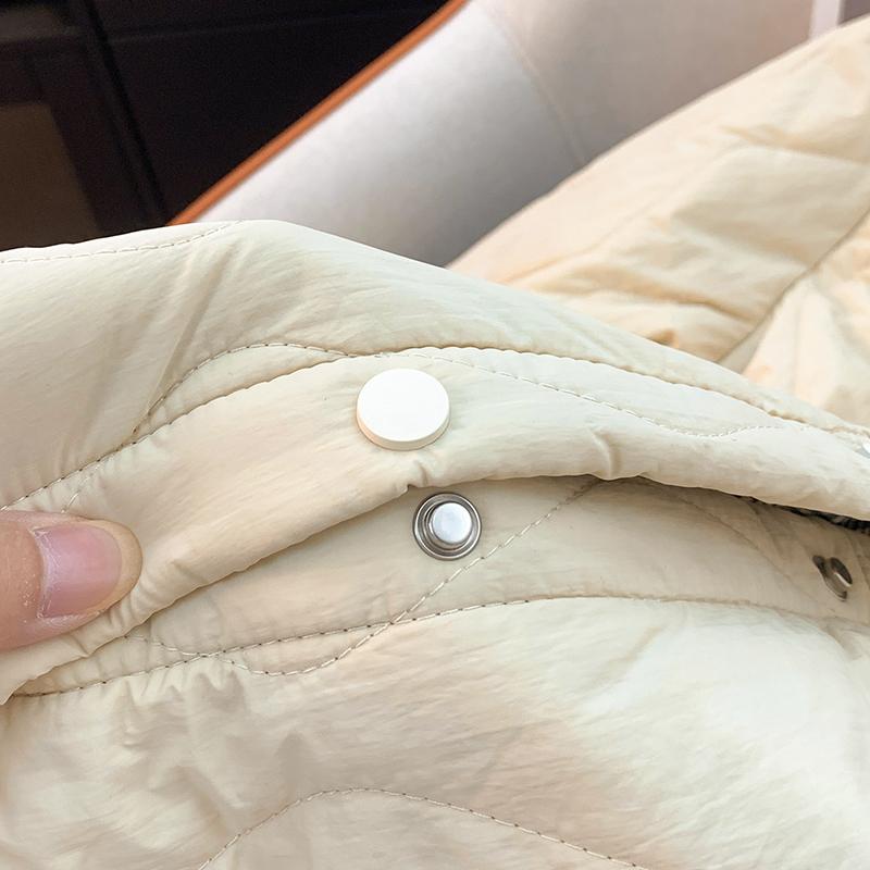 Lightweight Cotton Jaet for Women with Quilted Button ket Details Cotton Coat Female Outerwears Women's Jacket Plus Size
