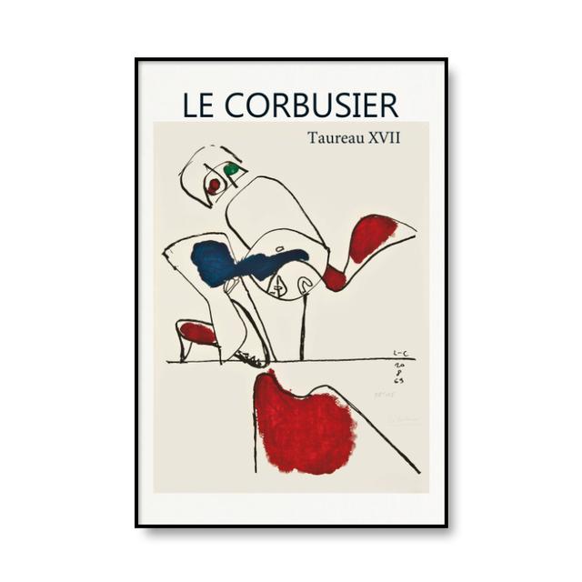 Poster della mostra di Le Corbusier francese Cubismo astratto Stampa Wall Art Canvas Painting Picture Decorazione domestica moderna della metà del secolo