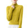 Women's Casual Round Neck Base Layer Knitted Long Sleeve Solid Color Sweater