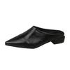 Fashion Fashion Pointed Toe Mules Slippers Women Low Heel Slingback Sandals Ladies Elegant Dress Slides Comfort Designer Pumps Women