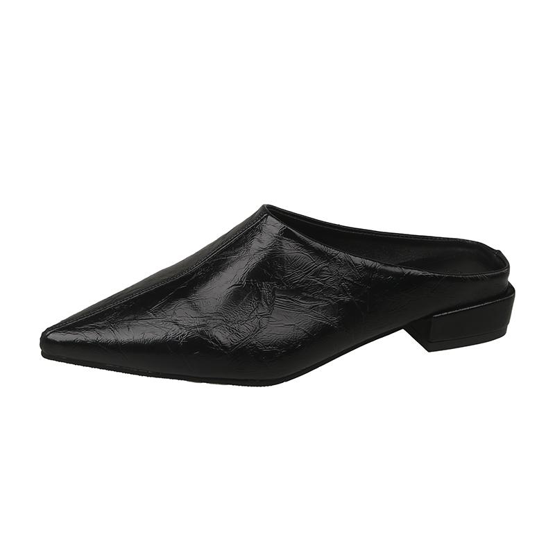 Fashion Fashion Pointed Toe Mules Slippers Women Low Heel Slingback Sandals Ladies Elegant Dress Slides Comfort Designer Pumps Women