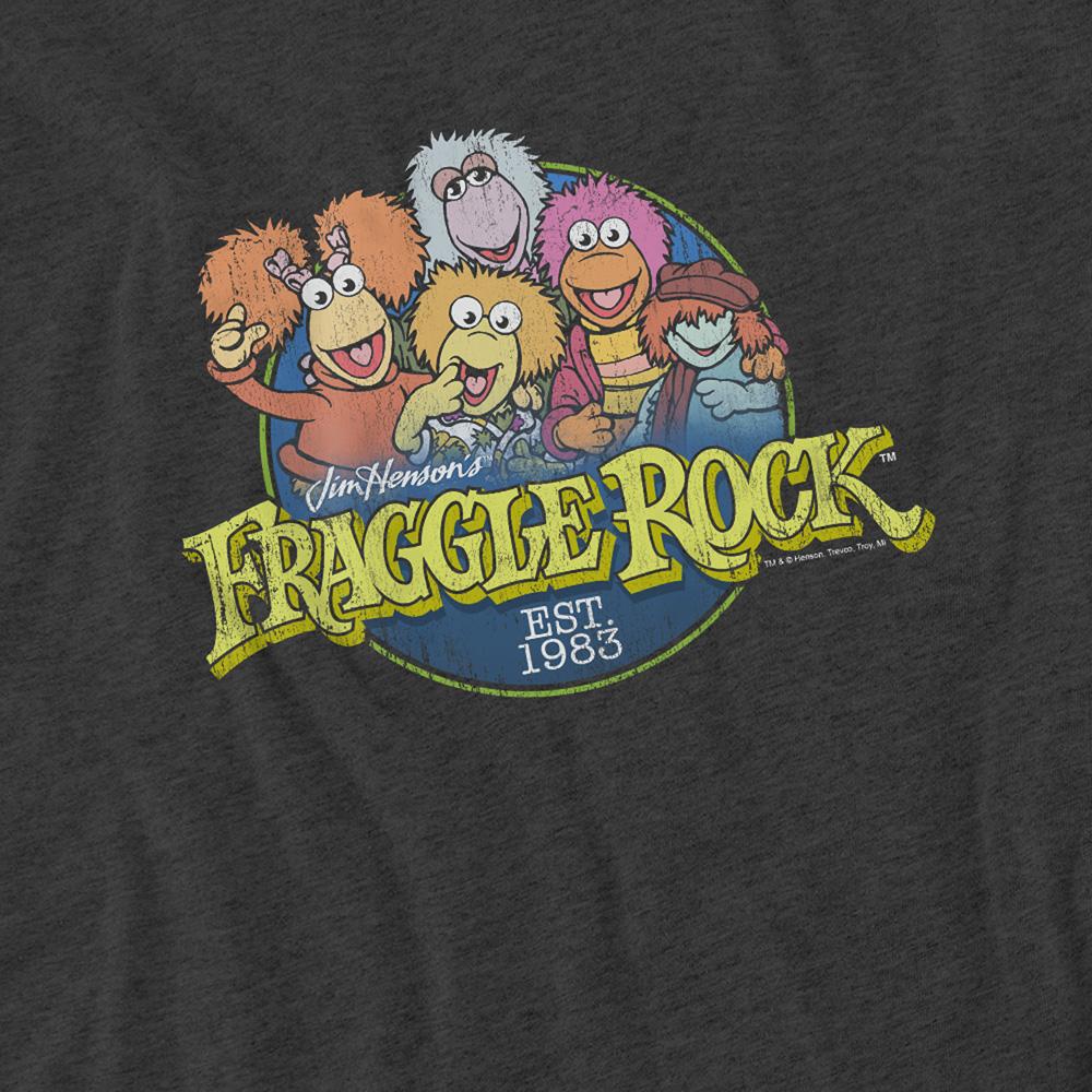 Fraggle Rock Unisex Adult Circle Logo Heather T-Shirt