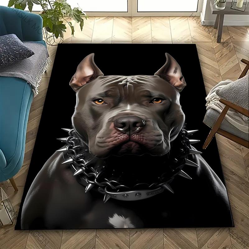 3D HD APBT American Bully and Pitbull Carpet New Release! Rug for Living Room Bedroom,Office Areas,Durable Machine Washable Mat